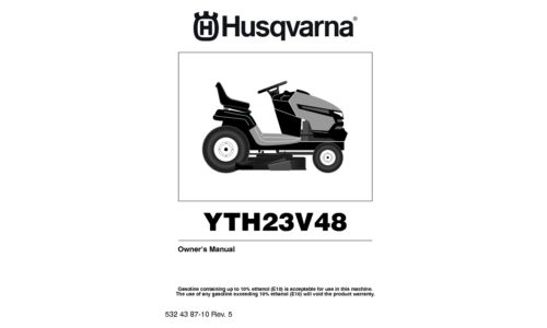 Husqvarna YTH23V48 2011-05 532438710 NAen 96043011000 User Manual