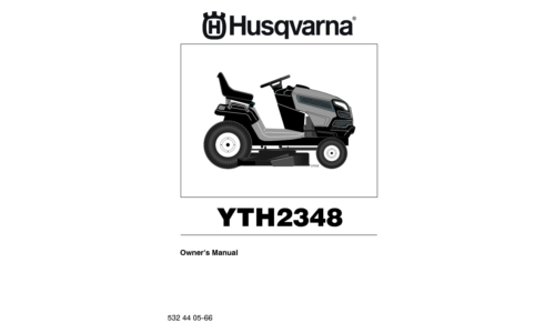 Husqvarna YTH2348 2010-11 TRACTORS RIDE MOWERS 96045003000 User Manual