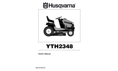 Husqvarna YTH2348 2010-05 TRACTORS RIDE MOWERS 96045002202 User Manual