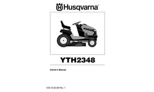 Husqvarna YTH2348 2010-04 TRACTORS RIDE MOWERS 96045002201 User Manual