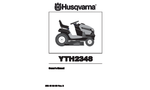 Husqvarna YTH2348 2010-02 TRACTORS RIDE MOWERS 96045002200 User Manual