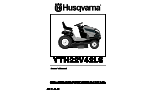 Husqvarna YTH22V42LS 2011-01 532442118 NAen 96043011301 User Manual