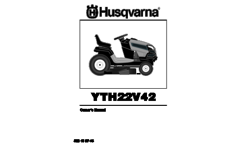 Husqvarna YTH22V42 2010-10 TRACTORS RIDE MOWERS 96043012400 User Manual