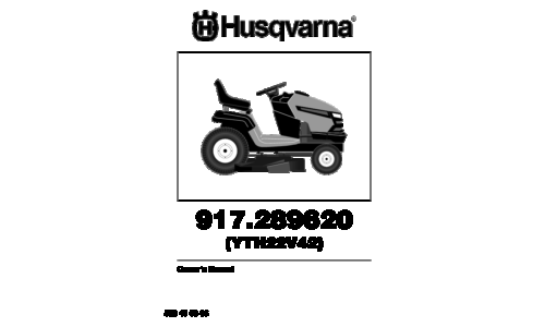 Husqvarna YTH22V42 2010-05 TRACTORS RIDE MOWERS 917289620 User Manual