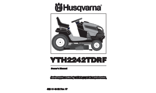 Husqvarna YTH2242TDRF 960410237 2013-03 Tractor User Manual