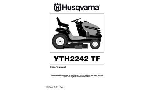 Husqvarna YTH2242 TF 96041022400 2011-01 User Manual