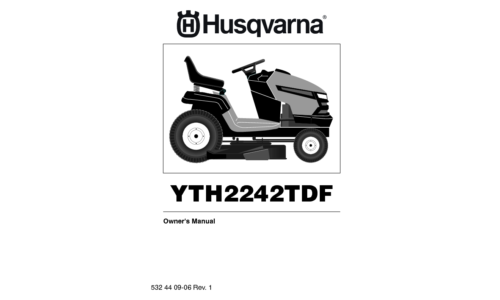 Husqvarna YTH2242 TD 96041017302 2011-01 User Manual