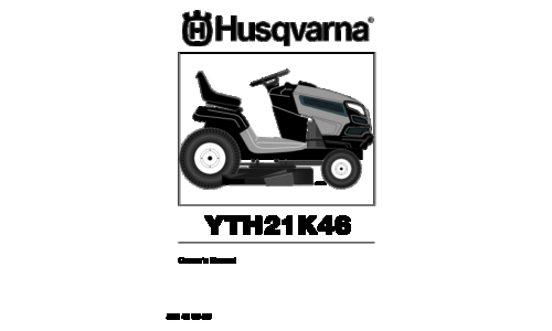 Husqvarna YTH21K46 2010-10 TRACTORS RIDE MOWERS 96045002600 User Manual