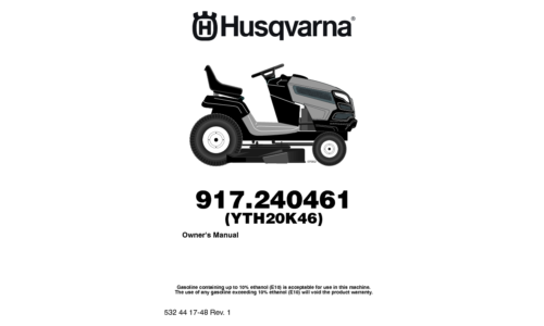 Husqvarna YTH20K46 2011-02 532441748 NAen 917.240461 User Manual