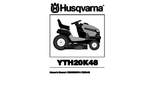 Husqvarna YTH20K46 2009-05 TRACTORS RIDE MOWERS 96045000414 User Manual