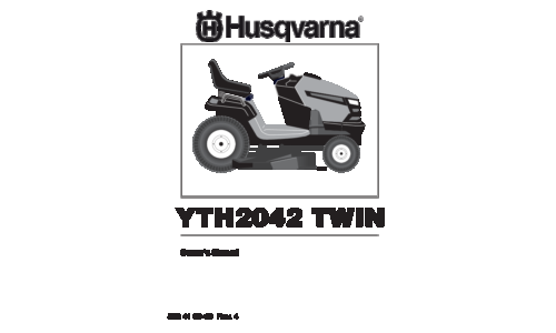 Husqvarna YTH2042 Twin 96041005400 2010-03 User Manual