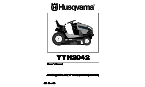 Husqvarna YTH2042 2011-06 532444572 AAaa 96043012102 User Manual