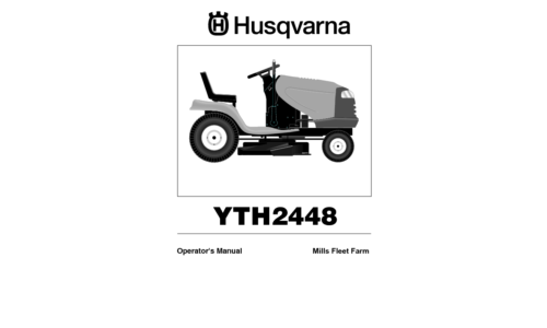 Husqvarna YTH 2448 (Mills Fleet Farm) 960150001 2006-02 Ride Mower User Manual