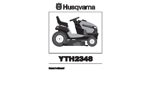 Husqvarna YTH 2348 96043003500 2006-11 Ride Mower User Manual