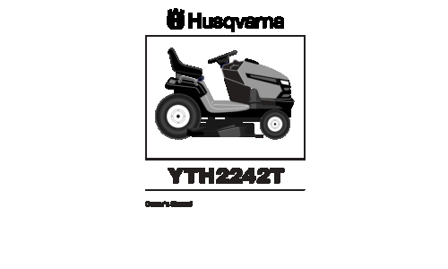 Husqvarna YTH 2242 T 96043002101 2006-03 Ride Mower User Manual