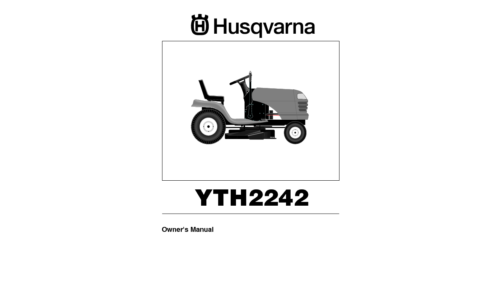 Husqvarna YTH 2242 A 954570383 2003-01 Ride Mower User Manual