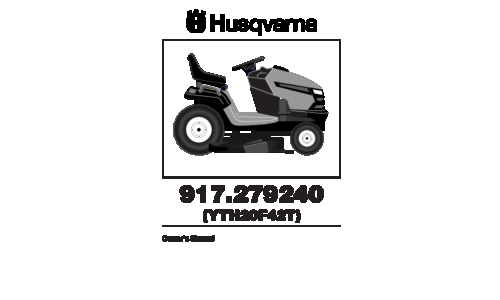 Husqvarna YTH 20 F 42 T (917.279240) 960430005 2006-05 Ride Mower User Manual