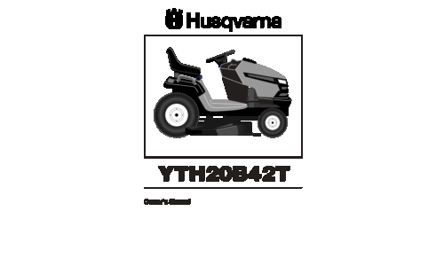 Husqvarna YTH 20 B 42 T 96043002002 2006-03 Ride Mower User Manual