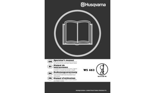 Husqvarna WS463 Husqvarna EN 2008-24 User Manual