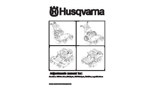 Husqvarna WM Service Adjustments (Turf Care Walk & Ride Mower) 2002-03 Turf Care User Manual