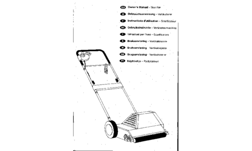 Husqvarna V1100 Scarifier 1997-01 EN DE FR NL IT SE NO DK FI User Manual