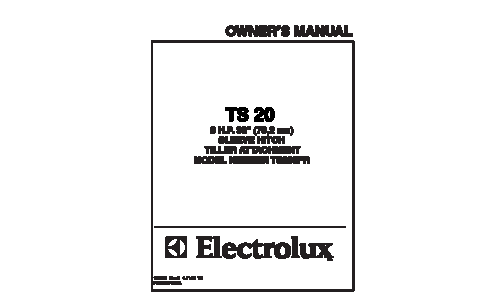 Husqvarna TS 20 (TS 200 FR) Tiller Attachment 2003-04 Accessory (Ride Mower) User Manual