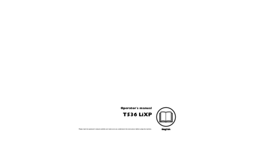 Husqvarna T536 LiXP 2014-02 User Manual