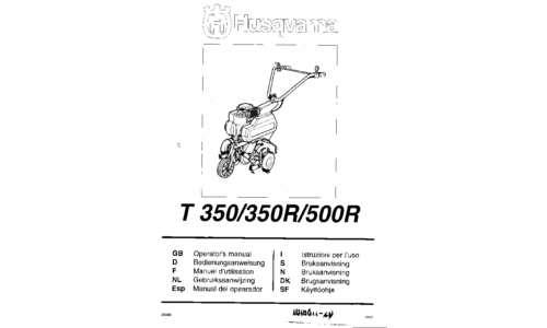 Husqvarna T350 T350 R T500 R 1997-01 EN DE FR NL ES IT SE NO DK FI User Manual_2