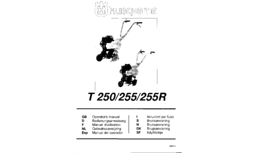 Husqvarna T250 T255 T255 R 1997-01 EN DE FR NL ES IT SE NO DK FI User Manual