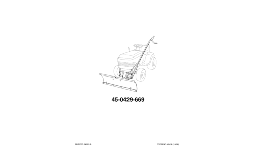 Husqvarna Snow blade front blade Tractors 544 92 17-01 2008-02 Accessories User Manual