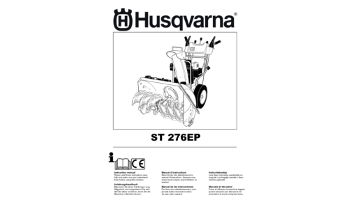 Husqvarna ST276 EP 96191003200 2009-08 EN DE FR ES IT NL User Manual_1