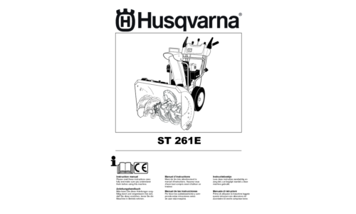 Husqvarna ST261 E 96191003000 2009-08 EN DE FR ES IT NL User Manual