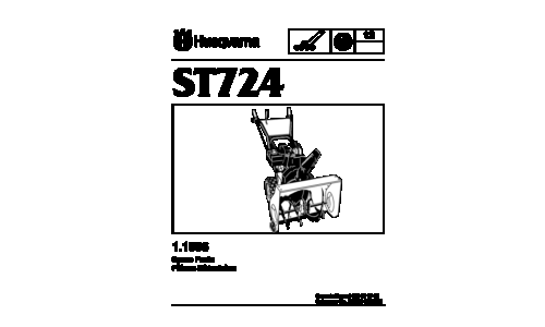 Husqvarna ST 724 1996-01 Snow Thrower User Manual