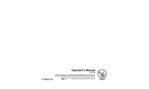 Husqvarna ST 151-e-op-96183000401-115685127 r0-OBHC.indd User Manual