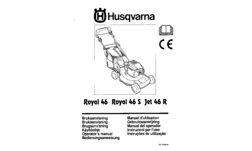 Husqvarna Royal 46 Royal 46 S Jet 46 R 1997-01 SE DK NO FI GB DE FR NL ES IT PT User Manual