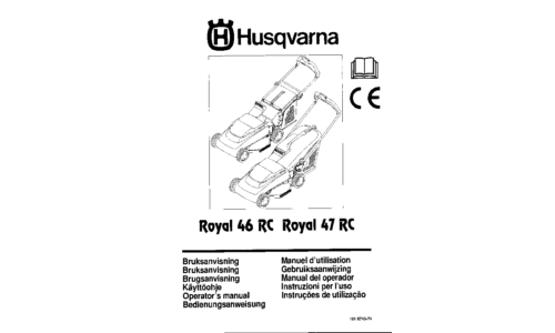 Husqvarna Royal 46 RC Royal 47 RC 1997-01 SE DK NO FI GB DE FR NL ES IT PT User Manual_1