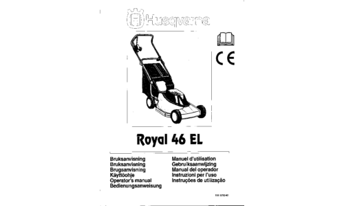 Husqvarna Royal 46 EL 1997-01 SE DK NO FI EN DE FR NL ES IT PT User Manual