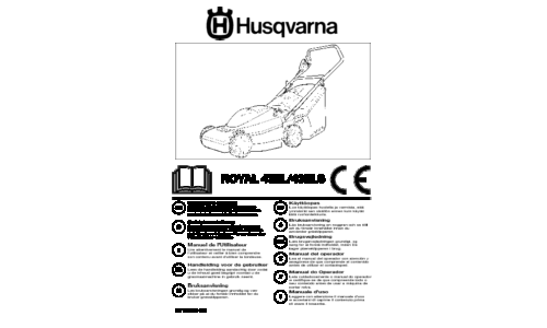 Husqvarna Royal 43 EL Royal 43 ELS 2002-05 EN DE FR NL NO FI SE DK ES PT IT User Manual