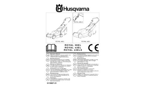 Husqvarna Royal 36 EL Royal 43 EL Royal 43 ELS 2003-01 EN DE FR ES IT PT NL SE DK NO FI User Manual_1