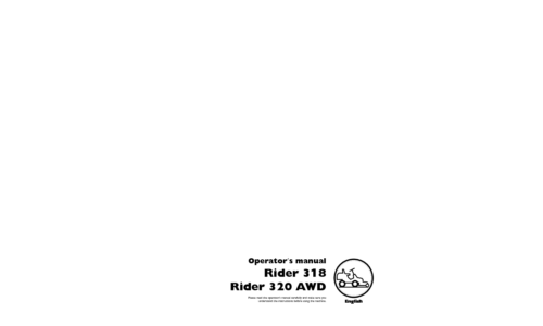 Husqvarna Rider 318 Rider 320 AWD 2012 User Manual