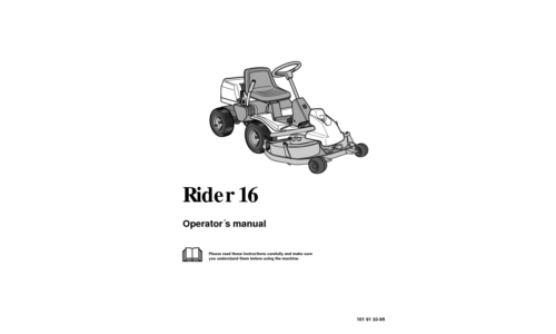 Husqvarna Rider 16 2000-11 User Manual