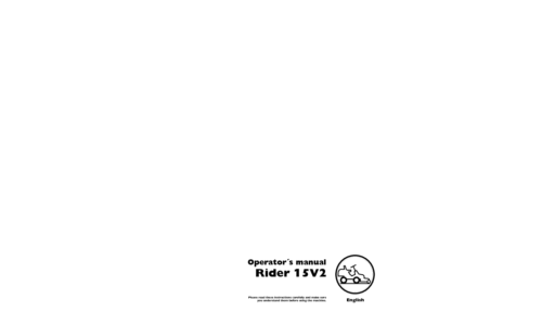 Husqvarna Rider 15 V2 2005-01 User Manual