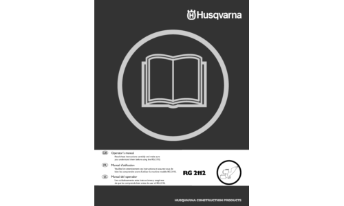 Husqvarna RG2112 Husqvarna EN 2006-44 User Manual