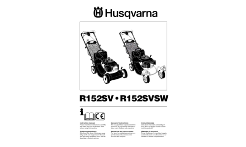 Husqvarna R152 SV R152 SVSW 95417021700 EN DE FR ES NL IT User Manual