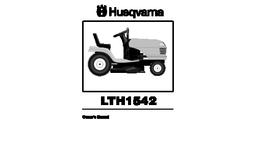 Husqvarna LTH 1542 96013000900 2005-10 Ride Mower User Manual