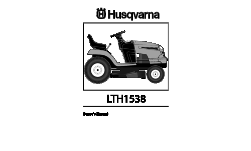 Husqvarna LTH 1538 96043003800 2006-12 Ride Mower User Manual