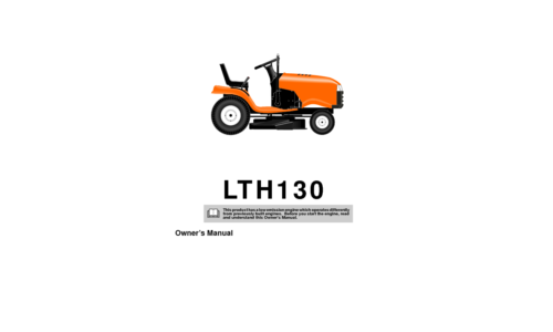 Husqvarna LTH 130 954140005E 1997-10 Ride Mower User Manual