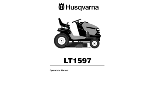 Husqvarna LT1597 96041005001 2008-04 User Manual