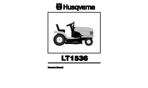 Husqvarna LT1536 HAU1536 2005-05 User Manual