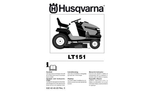 Husqvarna LT151 96041001709 2010-10 Tractor SE NO DK FI PT GR User Manual